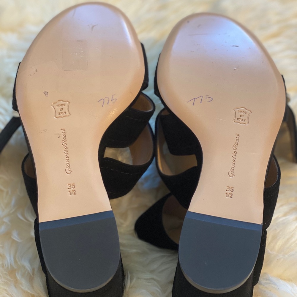 Gianvito Rossi Suede Wedge Sandal - Picture 6 of 7